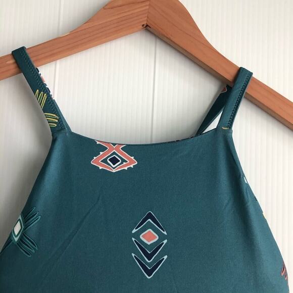 Patagonia spaced out tasmanian teal dress size xs aztec pattern built in bra - Picture 6 of 11